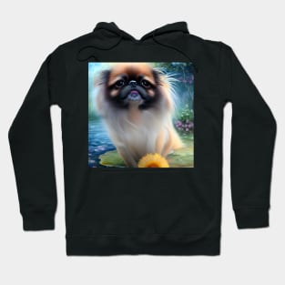 Cute Pekinese Art Hoodie